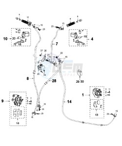 DJANGO 125 SPORT drawing BRAKE SYSTEM