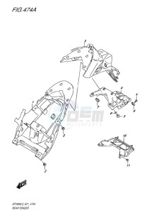 SFV 650 ABS GLADIUS EU drawing REAR FENDER