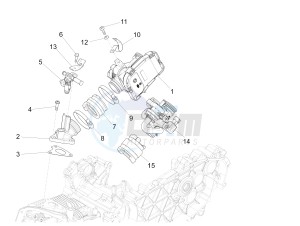 125 4T 3V ie Primavera (APAC) drawing Throttle body - Injector - Union pipe