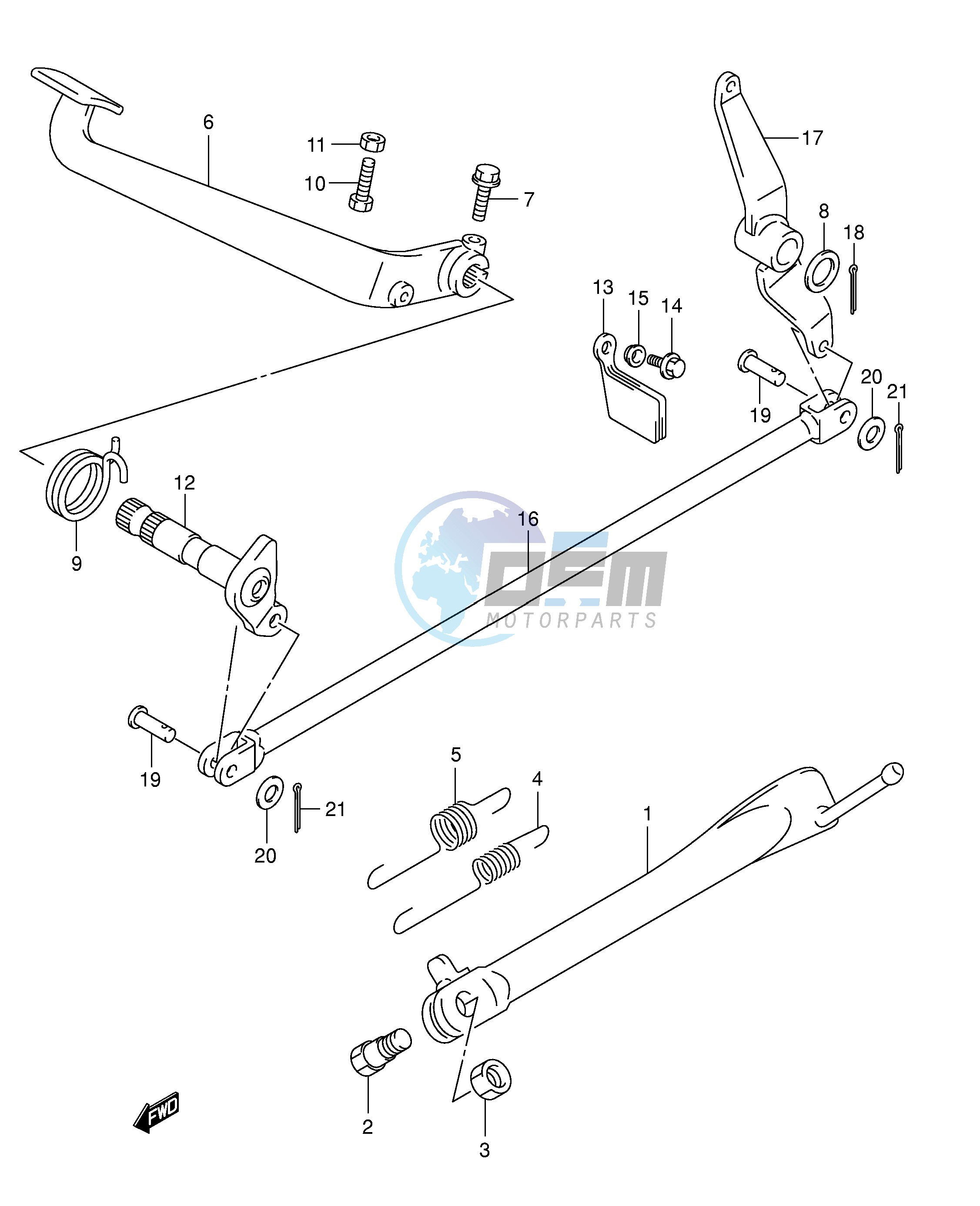 STAND - REAR BRAKE