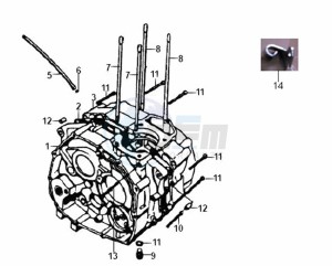 XS 125 drawing CRANKCASE KIT