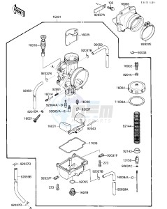 KX 500 D [KX500] (D1) [KX500] drawing CARBURETOR