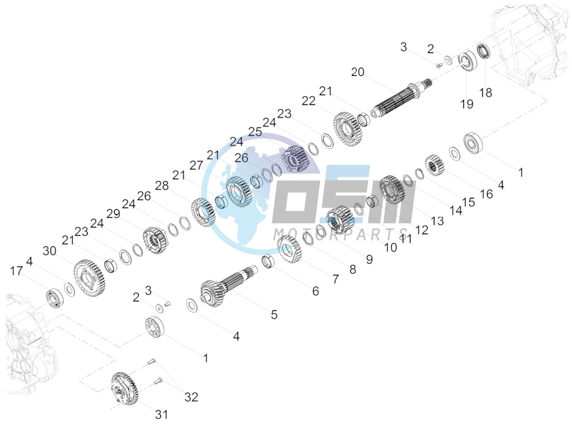 Gear box - Gear assembly