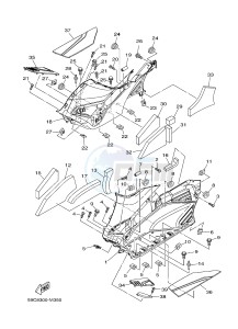 XP500 T-MAX 530 (59CF) drawing STAND & FOOTREST 2