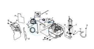 GTS 250 EVO drawing FUEL TANK - FUEL CUT