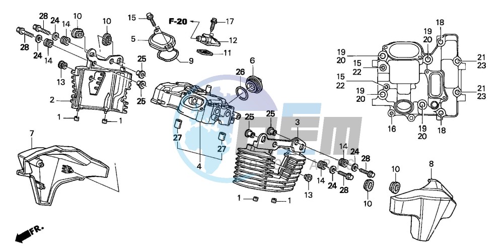 REAR CYLINDER HEAD COVER