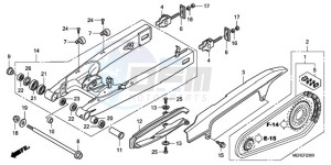 CBF600N9 France - (F / CMF) drawing SWINGARM