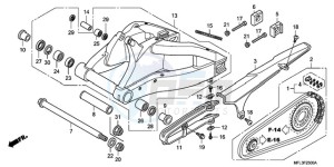 CBR1000RAA UK - (E / ABS MKH) drawing SWINGARM