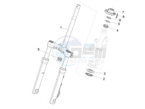 MEDLEY 125 4T IE ABS E4 2020 (APAC) drawing Fork/steering tube - Steering bearing unit