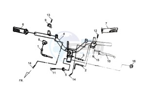 ORBIT II 50 TS drawing HANDLEBAR / BRAKE LEVERS CPL  L/R