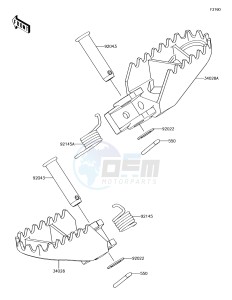 KX85-II KX85DEF EU drawing Footrests