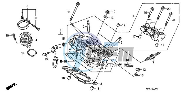 REAR CYLINDER HEAD