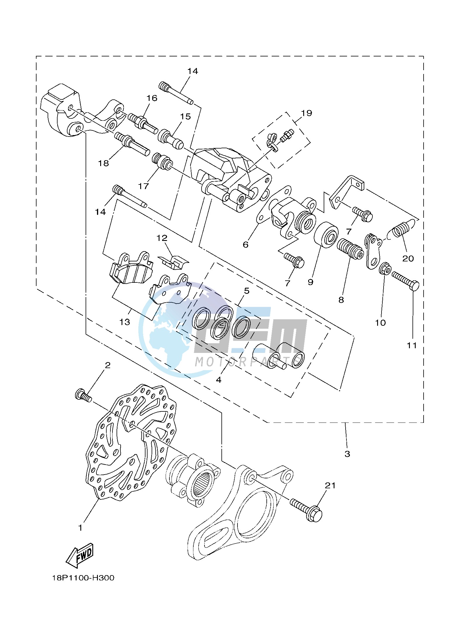 REAR BRAKE CALIPER