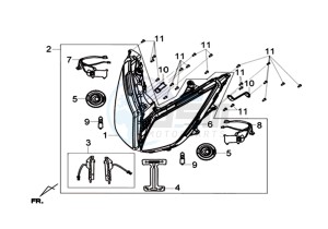 GTS 125I (L8) EU EURO4 drawing HEAD LAMP COMPLETE