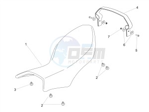 DORSODURO 900 E4 ABS (NAFTA) drawing Saddle