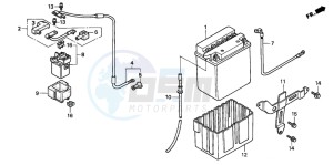 CB750F2 SEVEN FIFTY drawing BATTERY