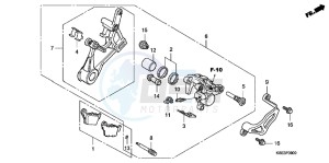 CRF150RC drawing REAR BRAKE CALIPER