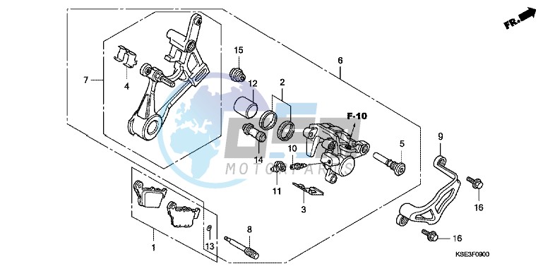 REAR BRAKE CALIPER