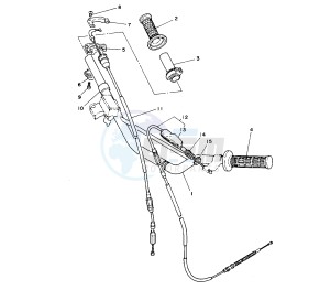 YZ LC-LW 80 drawing STEERING HANDLE AND CABLE