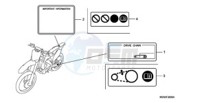 CRF450RA Australia - (U) drawing CAUTION LABEL