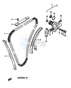 GSX550E (F-G-H) drawing CAM CHAIN