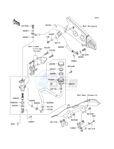 ZX 600 P [NINJA ZX-6R] (7F-8FA) P8FA drawing REAR MASTER CYLINDER