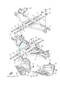 YFM700FWAD YFM70GPLH GRIZZLY 700 EPS LIMITED EDITION (2UDT) drawing REAR ARM