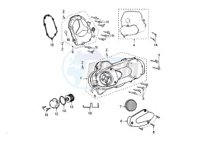 JET FORCE - 125 cc drawing CRANKCASE COVER