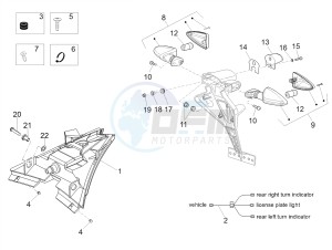 TUONO 125 4T E4 ABS (EMEA) drawing Rear lights