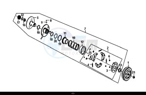 FIDDLE III 50 (25 KM/H) (XA05W5-NL) (E4) (L7-M0) drawing DRIVEN PULLEY ASSY