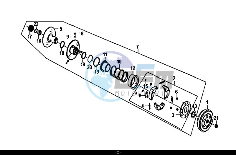 DRIVEN PULLEY ASSY