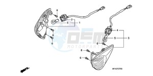 CBF1000SA France - (F / ABS CMF) drawing WINKER