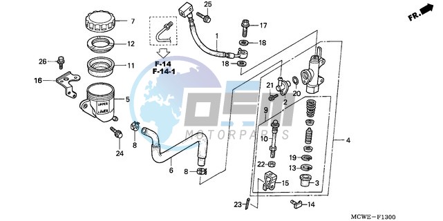 RR. BRAKE MASTER CYLINDER