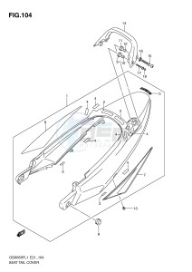 GSX650F (E21) Katana drawing SEAT TAIL COVER