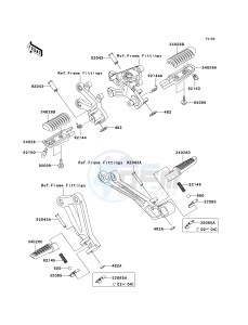 ZX 1200 C [NINJA ZZR 1200] (C1-C4) [NINJA ZZR 1200] drawing FOOTRESTS