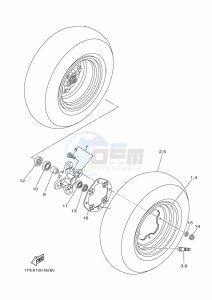 YFM700R YFM70RSBK (2LSN) drawing FRONT WHEEL