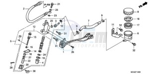 GL18009 NZ / AB NAV - (NZ / AB NAV) drawing REAR BRAKE MASTER CYLINDER