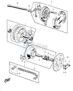 G4 TR (A-C) 100 drawing REAR HUB_BRAKE_CHAIN -- 70-73- -