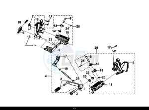 NH-T 125I (MG12B1-EU) (L9-M0) drawing GEAR CHANGE PEDAL KICK STARTER ARM