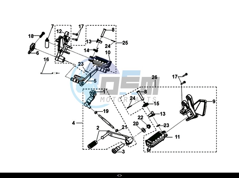 GEAR CHANGE PEDAL KICK STARTER ARM