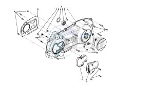 SONAR - 125 CC VTHLS1A1A 4T drawing CLUTCH COVER