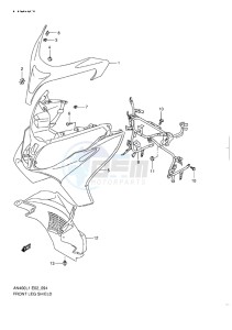 AN400 ABS BURGMAN EU drawing FRONT LEG SHIELD