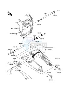 NINJA ZX-6R ZX600RBF FR GB XX (EU ME A(FRICA) drawing Swingarm