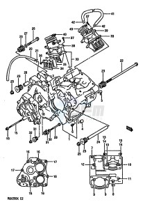 RGV250 1989 drawing CRANKCASE