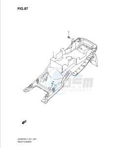 GSXF650 drawing REAR FENDER (GSX650FAL1 E21)