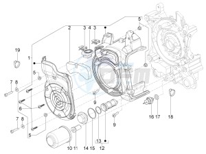 TYPHOON 125 4T 2V E3 (APAC) drawing Flywheel magneto cover - Oil filter