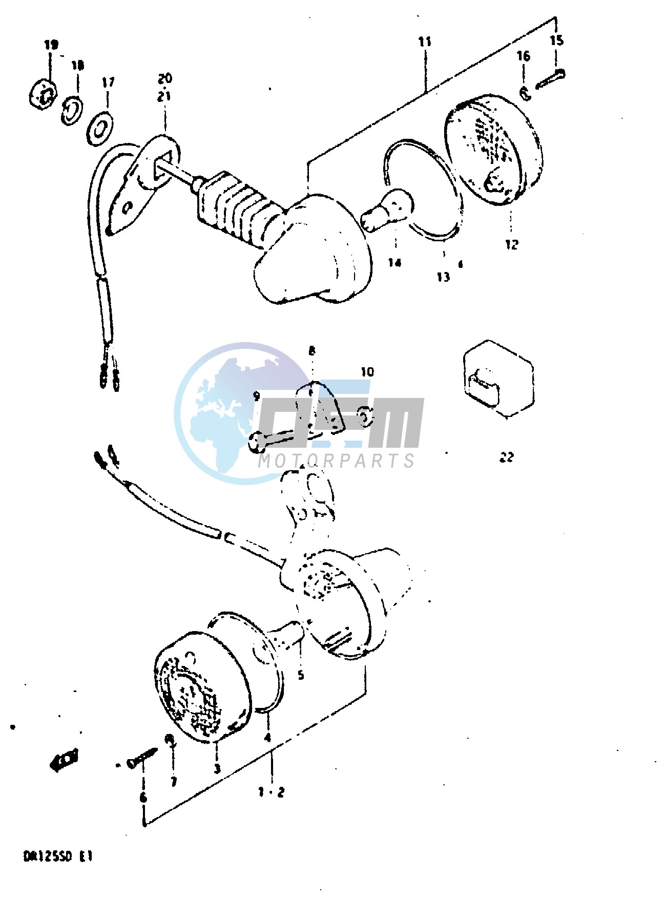 TURN SIGNAL LAMP (E2, E4, E15, E17, E21, E25)