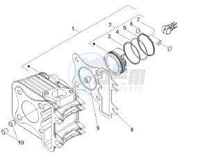 S 125 4T ie E3 Vietnam drawing Cylinder - piston - wrist pin unit