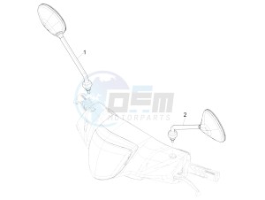 LIBERTY 150 150 IGET 4T 3V IE ABS (APAC) drawing Driving mirror/s