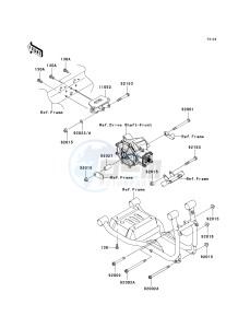 KAF 620 S [MULE 4010 TRANS4X4 HARDWOODS GREEN HD] (S9F-SAF) SAF drawing ENGINE MOUNT